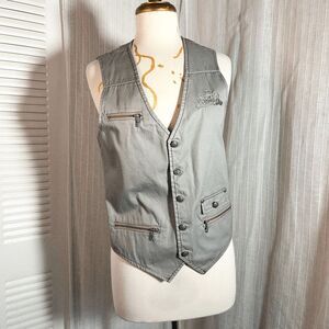 XIOS Vest Size S Vintage 2000's Smart Casual Business Casual Oxford Style Vest
